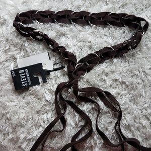 Leather Chain Tassel Belt